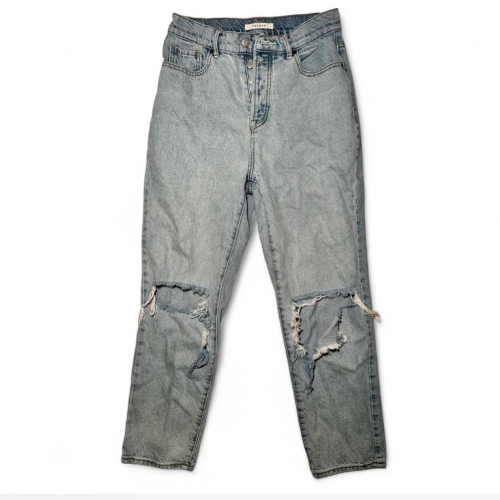 High Rise Light ripped Jeans